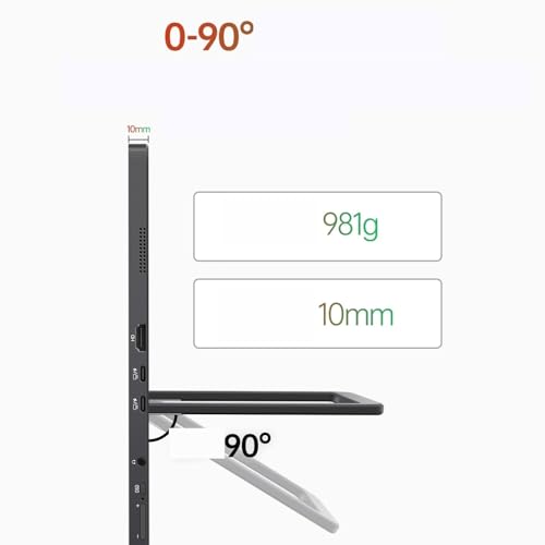 Image of Portable Monitors 2.5K Full HD Resolution 120Hz 300nits Laptop External Screen 16 Inch Portable Monitor