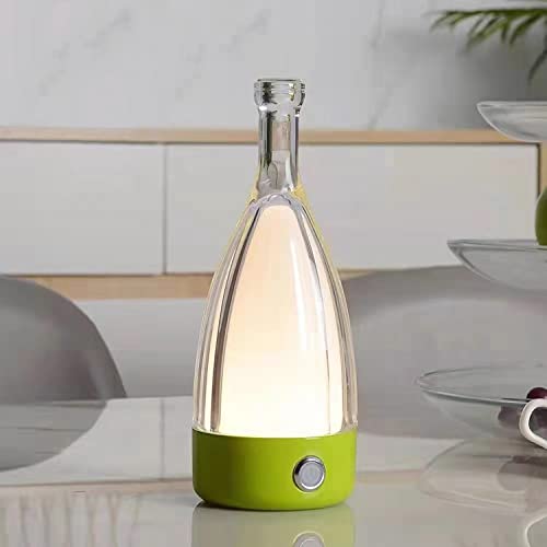 Modirnation 'Anna' Modern Table Lamp, Partable Wireless Bottle Led Light, Dimming Touch Control Switch, Usb Rechargeable, Stylish Light For Home, Office, Hotel And Restaurant (White) #TOP4
