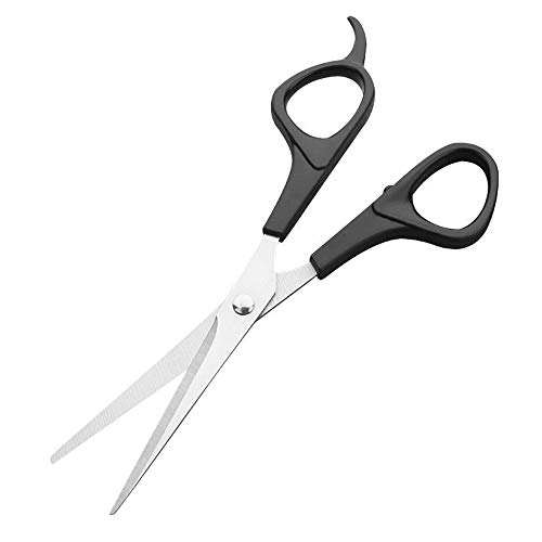 Professional 6.5" Razor Edge Hair Cutting Scissors Black Stainless Steel Barber/Salon Haircut Cutting Scissors Shears Hair Cut Kit for Men Women Kids Pets