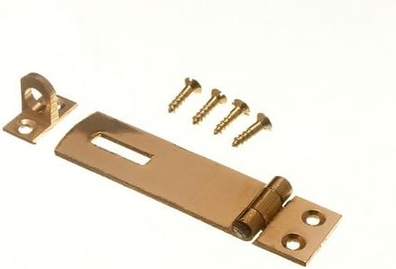 One Stop DIY 48 x HASP & STAPLE SETS CAN BE USED WITH PADLOCKS - POLSHED BRASS 63MM NEW
