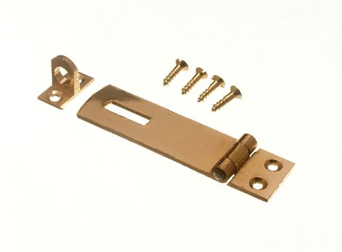 Loquet en laiton poli 63mm avec cadenas pour meuble lot de 8