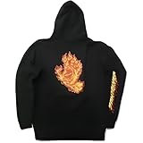 サンタクルズ FLAME HAND フレイムスクリーミングハンド プルオーバーフードスウェット パーカー BLACK 黒 ブラック (JP, アルファベット, S, ブラック)
