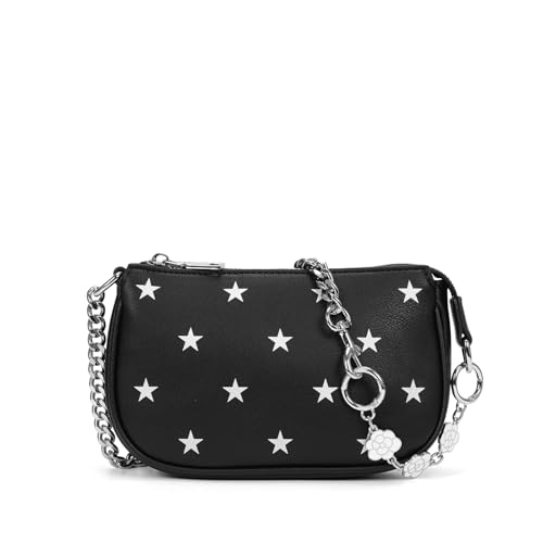 Mini Star Print Shoulder Bag Small Purse For Women Vegan Leather ...