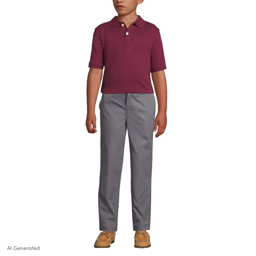 Image of Lands' End School Uniform Kids Short Sleeve Interlock Polo Shirt