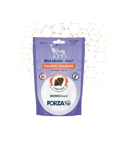 Forza 10 Snack Cane Metabolic, snack per cani adulti di tutte le taglie e razze, favorisce il metabolismo lento | 3 confezioni da 80 grammi l'una.