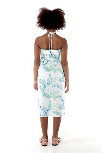 Image of Hawaii Hangover Family Matching Hawaiian Clothes, Orchid Breeze White | Family matching Hawaiian outfits, Orchid Breeze White, lightweight rayon, machine washable, tropical floral print, luaus