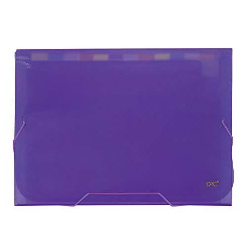 PASTA SANFONADA A4 12 DIVISÓRIAS LILÁS DAC DAC