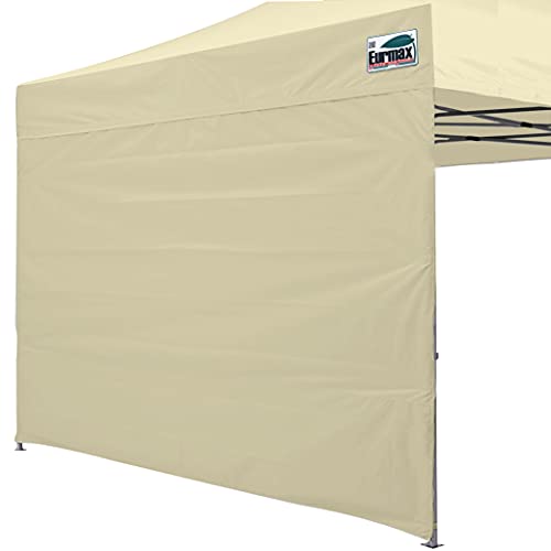 Image of Eurmax USA 10x10 Pop Up Canopy SunWall-UV Protection for Tents,Blocks Sunlight&Wind,Water Resistant Side Wall Only,Easy Hook & Loop Installation,Fit for 10FT Straight Leg Shelters&Gazebo,Beige