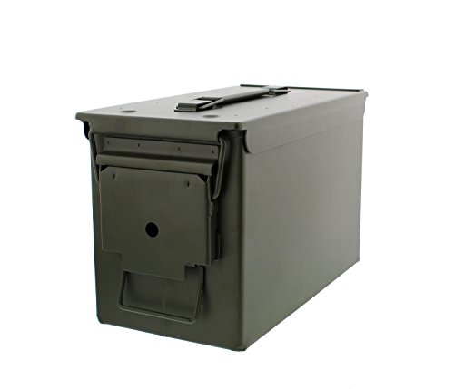 Redneck Convent 30 Cal Metal Ammo Case Can – Military and Army Solid Steel Holder Box for Long-Term Shotgun Rifle Nerf Gun Ammo Storage