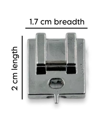 Image of ZENITH Pointed Invisible Zipper Pressure Foot Snap on Type for Automatic Electric Low Shank Sewing Machines Suitable for Usha Janome Brother Singer etc Steel Finish (Pointed Invisible Zipper)