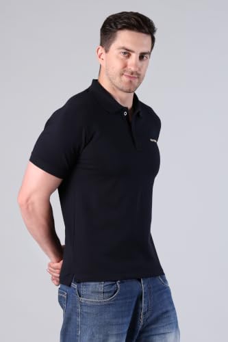 Image of Classic Polo | Comfortable Rich Cotton Blend, Band Collar, Regular Fit | Stylish & Premium All Day Wear