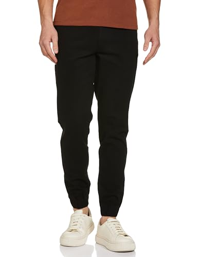 Image of FYLTR Men's Taper Fit Stretch Cotton Joggers with Elasticated Waistband & Drawstrings