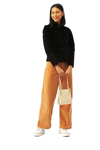 Image of Leather Retail Long Winter Wear Velvet Jacket For Women