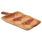 Diexgiy 無垢材フルーツフルーツスナックホットポットバーベキュープレート仕様木製シンプルなフルーツプレートホーム手作りトレイ (ナチュラル,三格40*23*3.5)