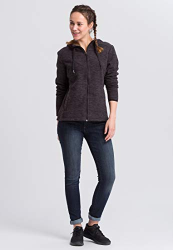 Erima Damen Wärmende Fleecejacke (2061902), schwarz melange, 38