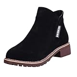 Botin para Mujer Extra Anchas Botines de Invierno Cana Media Diseno Moderno parte superior Detalles Costura con Cierre Cremallera pies hinchados