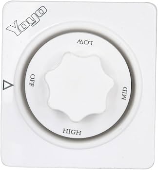 Image of SEER Electric Cooler Speed Control Switch, 2000 Watt, Rotary Type Regulator, White (2000 WATT REGULATOR)