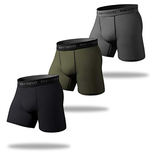 Pair Of Thieves Super Fit Men’s Solid Boxer Briefs, 3 Pack Underwear, Amz Exclusive #TOP10