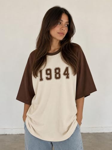 Image of ColorChakra Cotton Oversized Tshirt for Womens Down Shoulder Loose fit t-Shirt Women Baggy Style Oversize t-Shirt Korean fit