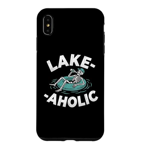 Lake-A-Holic - Funny Saying Lake House �m�x���e�B �o�P�[�V���� ���C�N �X�}�z�P�[�X iPhone XS Max �p