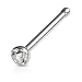 Fifth Cue 316L Stainless Steel/Titanium Cubic Zirconia Press Fit Nose Bone -CHOOSE SIZE & COLOR (18G Steel)