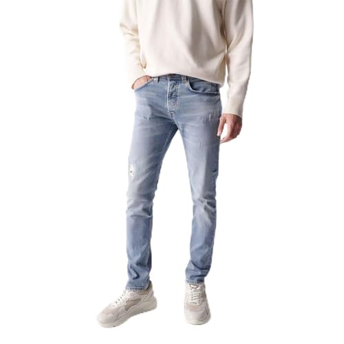 Jean slim vintage avec déchirures Salsa pour un look denim authentique