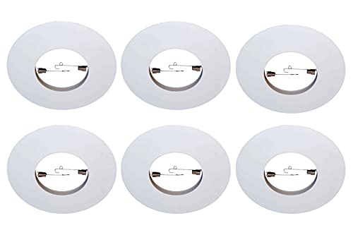 6 Pack-6 Open Metal Trim Ring for Par30 R30 Recessed Light Lighting-White-Replaces Halo 301P