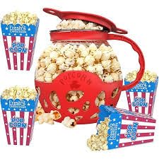 Drumstone Popcorn Maker Electric Hot Air Popping Machine Oil Free Healthy Snack Maker with Measuring Cup Wide Mouth Design Quick 3 Minute Popping Home Cinema Theater Style Popcorn for Family Parties-image-24
