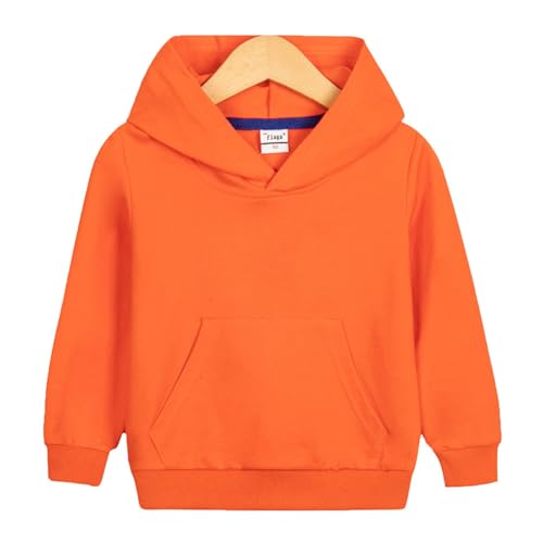 Girls Cute Casual Sweatshirt Solid Trendy Hoodies Long Sleeve Cotton Pullover Fleece Pocket Clothes 2-12 Years3