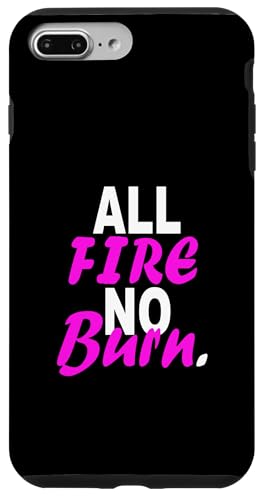 Pink All Fire No Burn ピンク グラフィック スマホケース iPhone 7 Plus/8 Plus 用