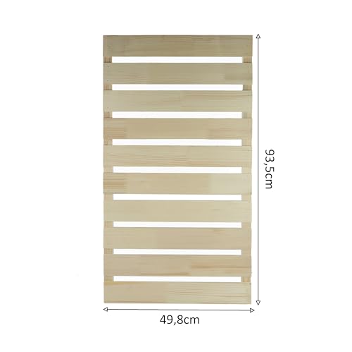 Zaunelemente aus Holz Gartenzaun Beetumrandung Lattenzaun Vorgartenzaun 2er-Set L187 cm x H50 cm natur