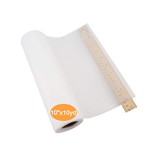 New brothread No Show Mesh (onzichtbare mazen) machine borduurvlies 10"x10Yd (25cmx9M) rol - Lichtgewicht 50gm (1.8oz) - Gesneden in variabele maten voor machineborduren en handnaaien