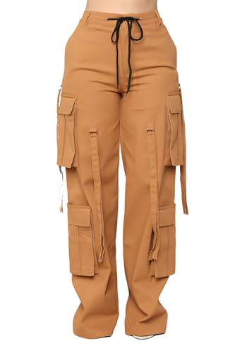 Image of KOTTY Women's High Rise Relaxed || Straight || Joggers Fit Cargo's for Pants || Trousers