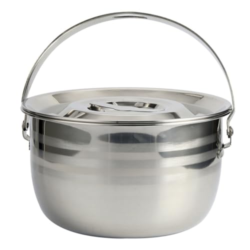 Cabilock Portable Camping Cooking Pot Multi Functional Stew Soup Pot for Outdoor Cooking for Picnic and Camping Gear Cooking