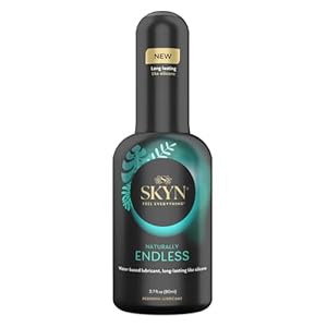 SKYN Naturally Endless Water-Based Long Lasting Lube for Men, Women and Couples, Safe with Latex and Non-Latex Condoms and Toys, 2.7 oz