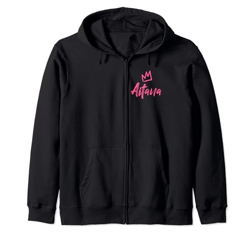 Aitana the Queen - Corona rosa y nombre para mujer llamada Aitana Sudadera con Capucha
