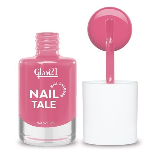 Image of Glam21 Nail Tale Nail Polish | Glossy Gel Finish | Rich Pigmentation | Chip Free | Quick Drying Formula | Long Lasting Nail Polish for Women | 9ml | Shade-18