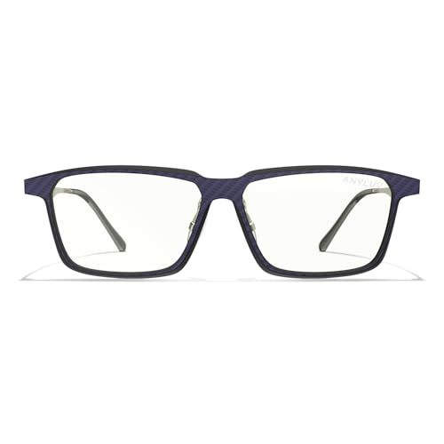 Image of Blue Light Glasses Men, Stylish Square Carbon Fiber Eyewear, Anti Eyestrain, Lightweight Mens Computer Gaming Glasses