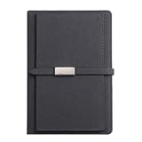 JYARZ Cuaderno Libreta Viajes Cuadernos A5, Diarios Con Almacenamiento Lecturas Adultos(Black)