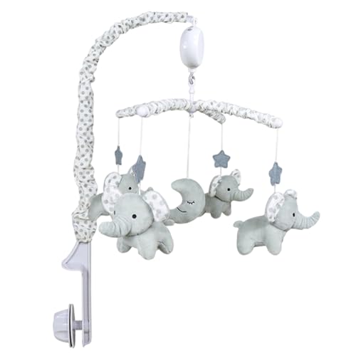 Móvil para cuna de bebé para niñas: carrusel de felpa colgante, juguete musical giratorio con forma de animal, adorable diseño de cuerda, función de sonido relajante | Accesorio de dormitorio para dec