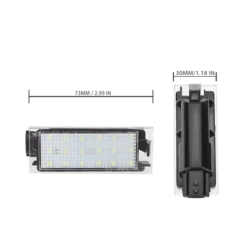 Luces LED coche de matrícula para Renault Clio Twingo Megane Master 2Uds 3