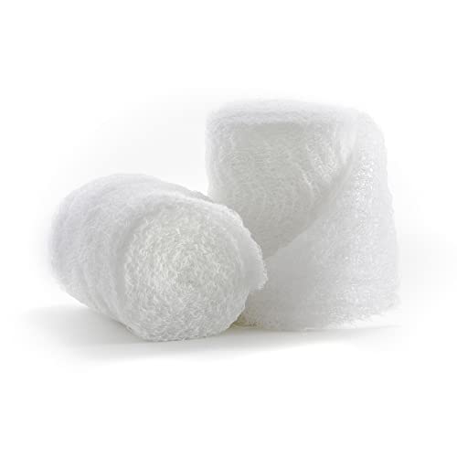 SurgiMac First Aid Gauze Bandage Rolls, 100% algodón, construcción de 6 capas, 4.5 pulgadas x 4.1 yardas, flexible, no estéril, 100 rollos por caja miniatura 2