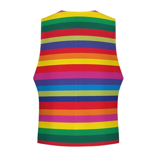 LGBT Gay Rainbow Men's Suit Vest Waistcoat Vests Formal Dress with 2 Pockets for Business Casual Tuxedo4
