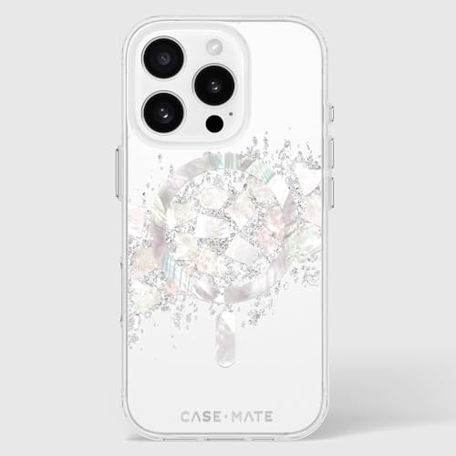 Case-Mate iPhone 16 Pro Case [Compatible with MagSafe] - Stylish Mother of Pearl Phone Case with 12ft Drop Protection - Premium Magnetic Cover for iPhone 16 Pro - Touch of Pearl - image 9