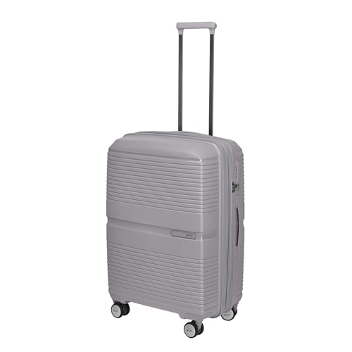 Image of VIP AER Plus Pro Check-in Trolley Bag 67cm | Medium | Hard Luggage | Smooth 8-Wheel Suitcase | Premium Polypropylene | Flushed TSA Lock Business Travel Luggage | 3 Years International Warranty (Grey)
