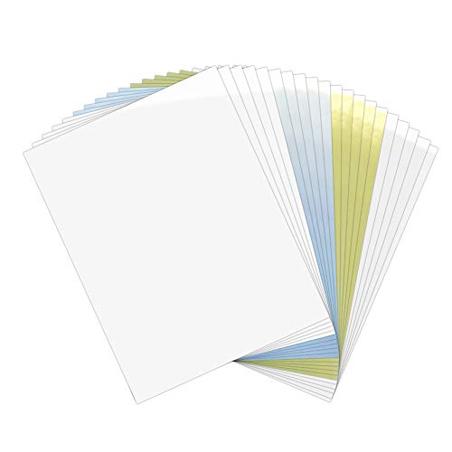Transformonkey Printable Sticker Paper for Inkjet Or Laser Printer -sticker-20 Sheets - Adhesive Printer Papers - Works with Cutting Machine and Scissors - Peels Easily