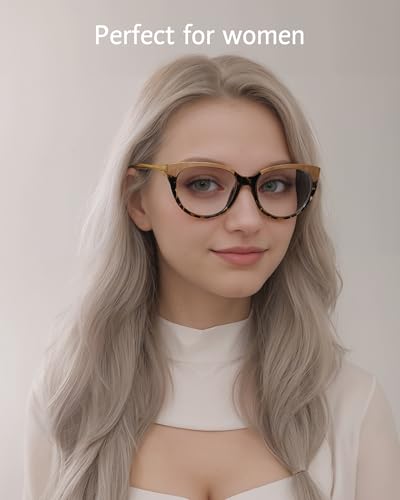 Image of ANRRI Classic Elegant Cat Eye Style Blue Light Blocking Computer Glasses for Women Vintage Frame