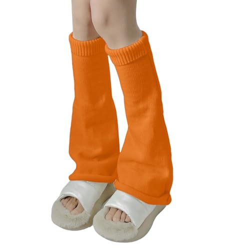 AQOKKA Y2K Knit Leg Warmers for Women Kawaii Leg Warmers Harajuku Long Leg Socks Cover Goth Lolita Winter Accessories