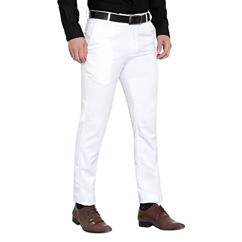 Image of The PS Men's Formal Regular Fit Cotton Blend Black, Dark Grey Combo Trouser (Pack of 2)