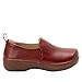 Alegria Women's Origin Orygin Wood Grain Leather Slip On Clog Borolo Red 9 M US